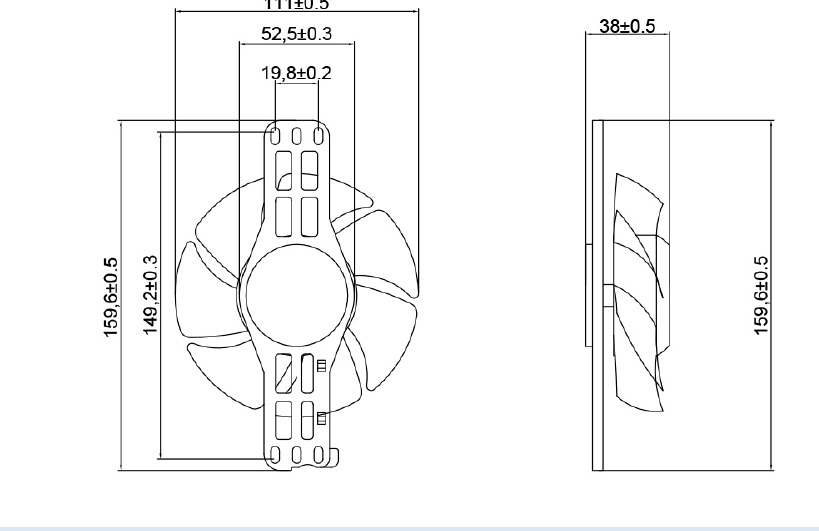MFD12038Y Dimensions